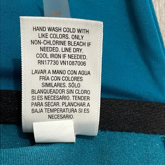 Shade & Shore Bandeau / Halter Tie Back One Piece Swimsuit Teal M - Picture 13 of 15